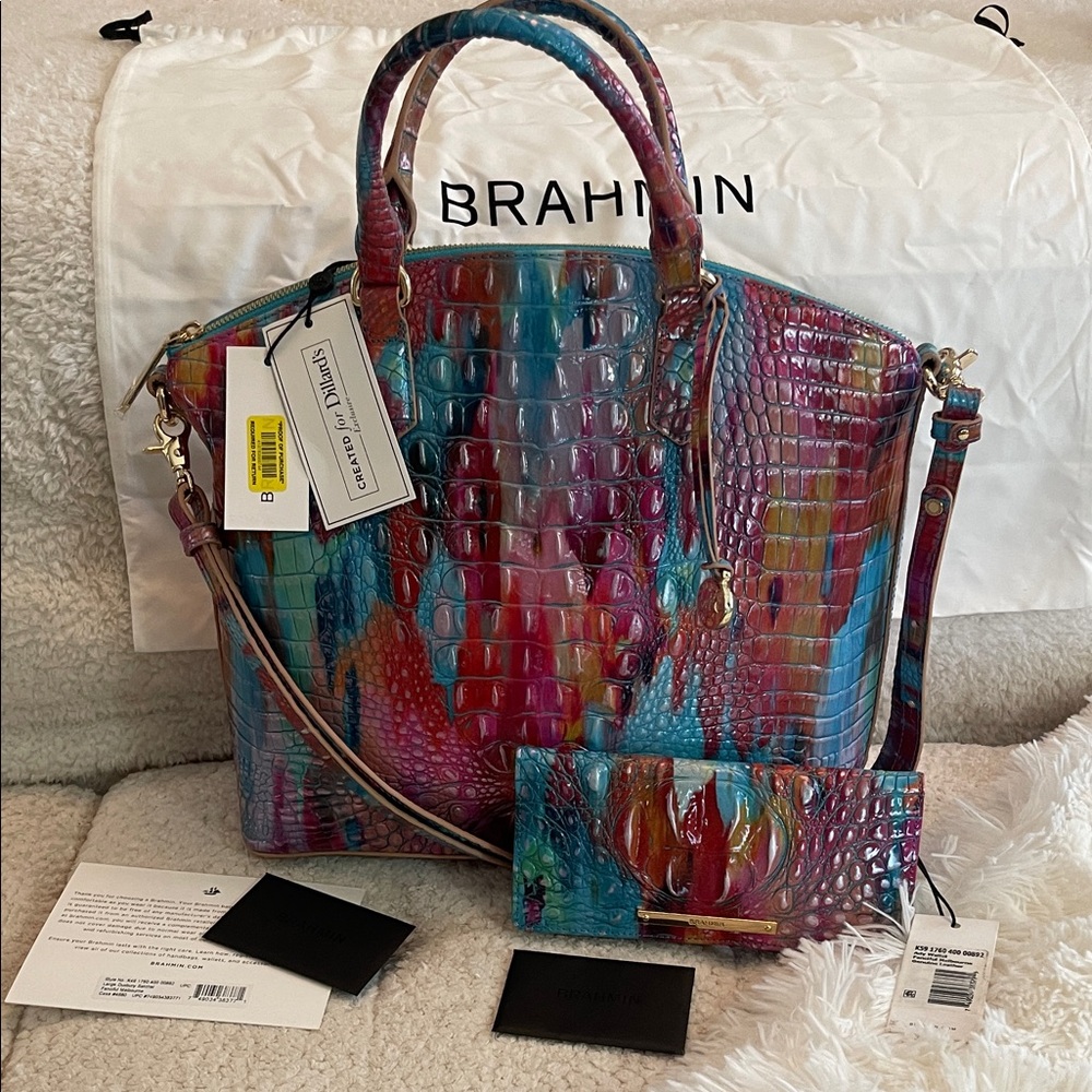 🆕Brahmin “Fanciful” Large Duxbury with matching Ady wallet